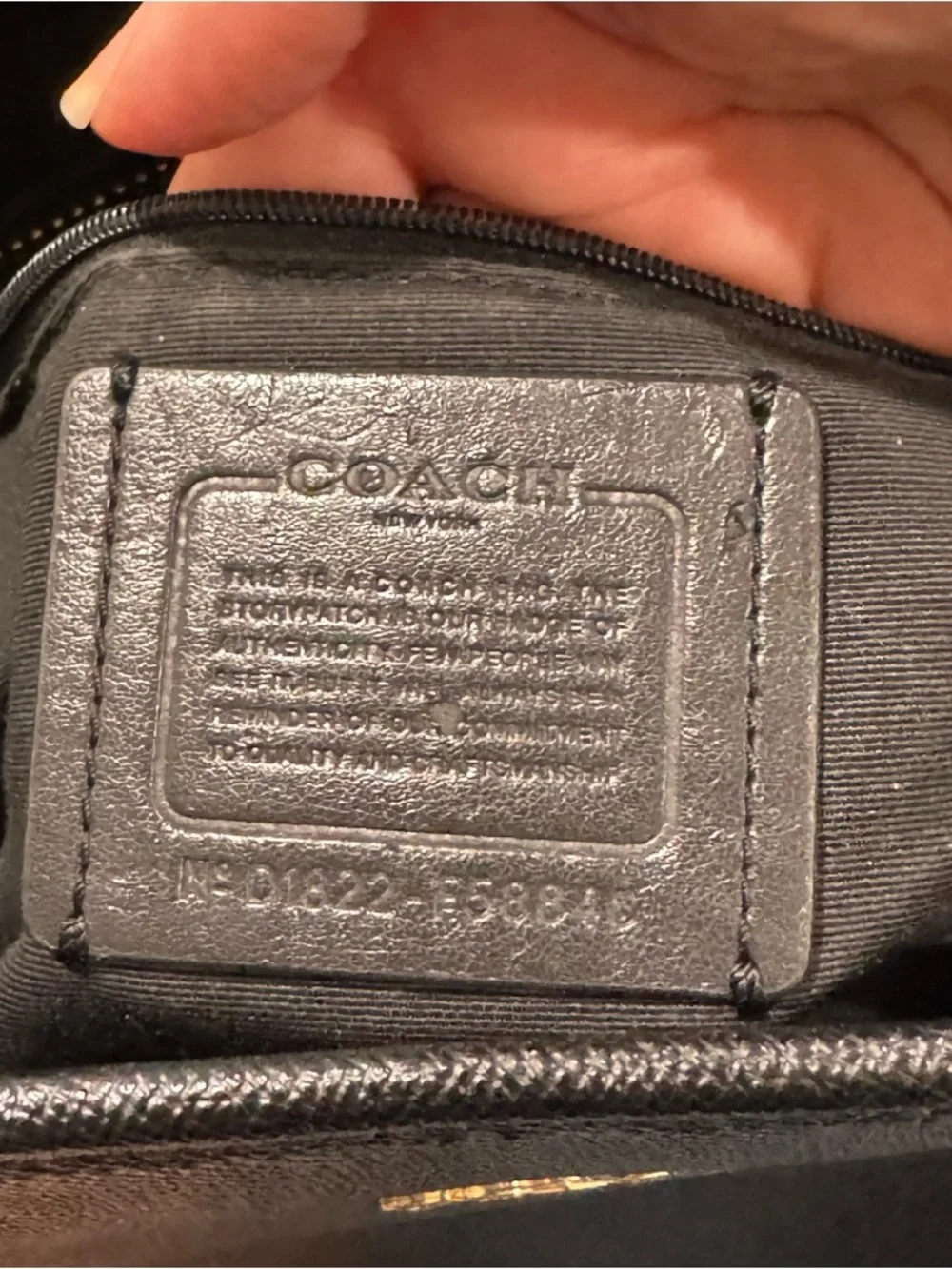 Coach black leather